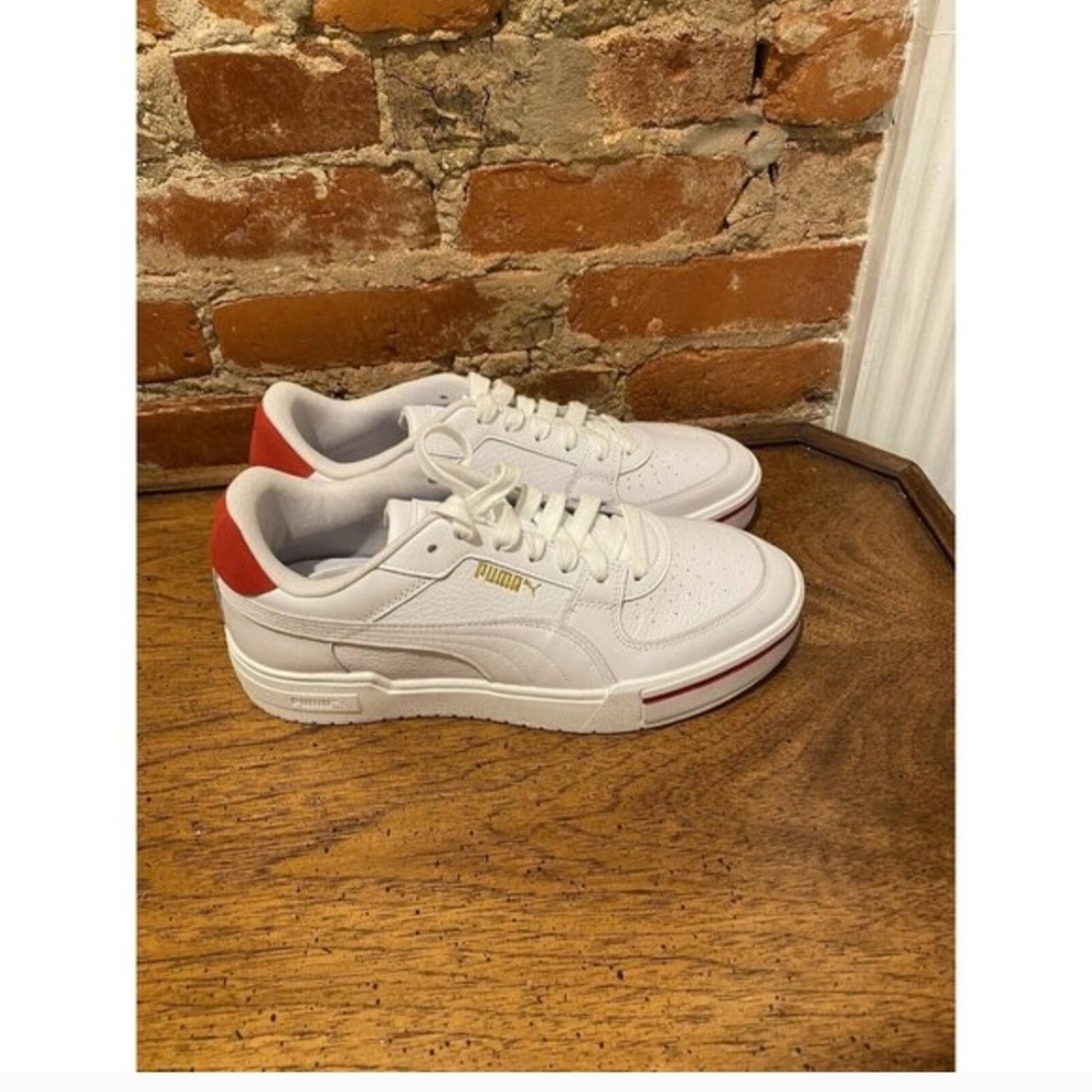 PUMA CA PRO HERITAGE TRAINER 375811-02 WHITE/RED MEN'S ATHLETIC CASUAL SHOES